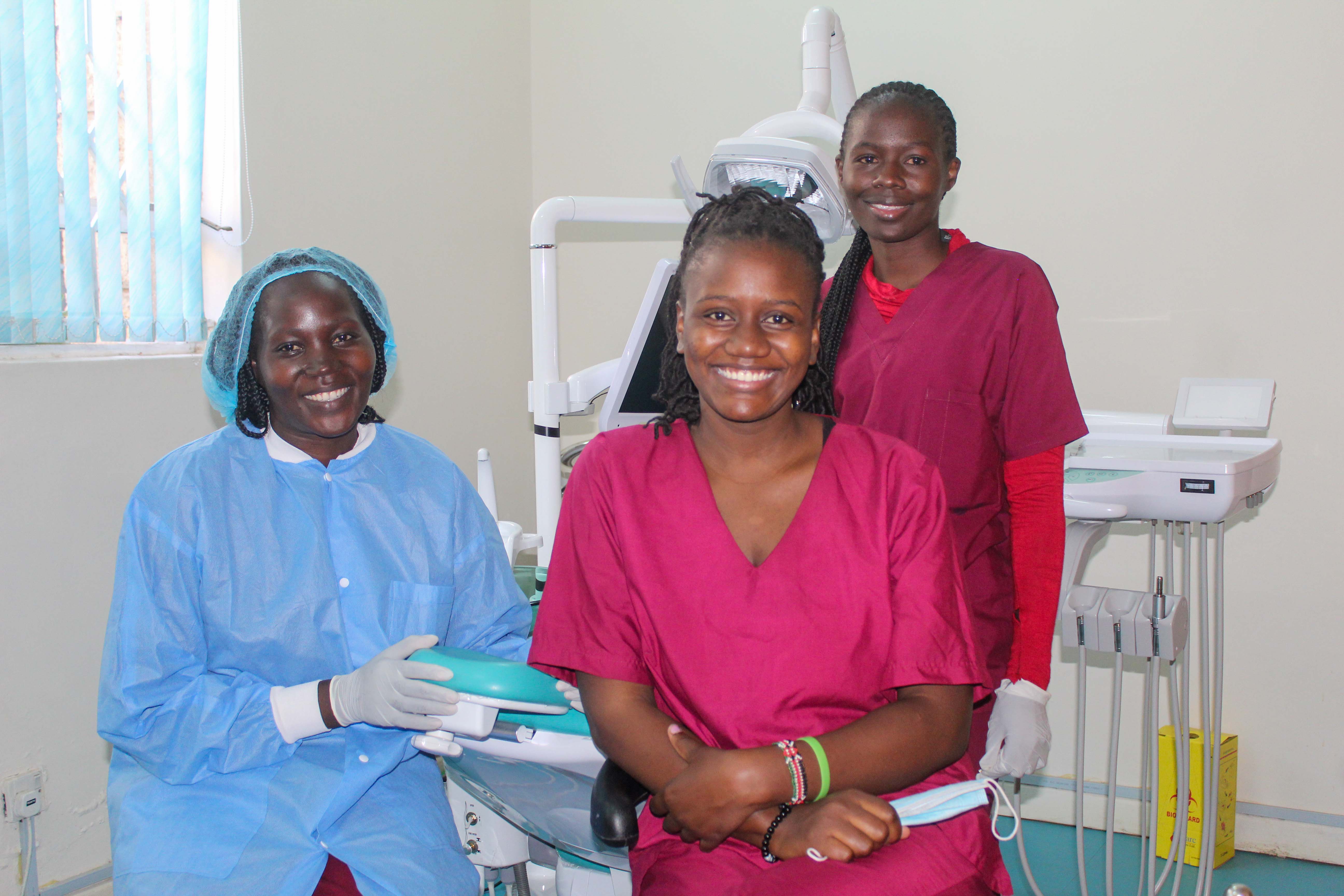 Specialist dentist performing a procedure